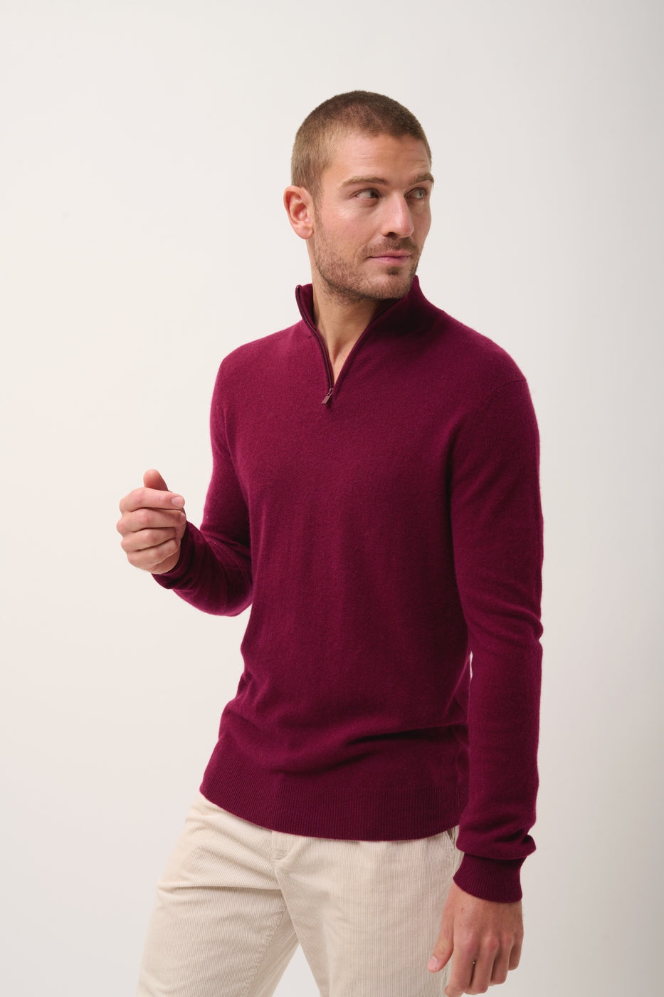 Trucker Sweater - Bradley - Burgundy