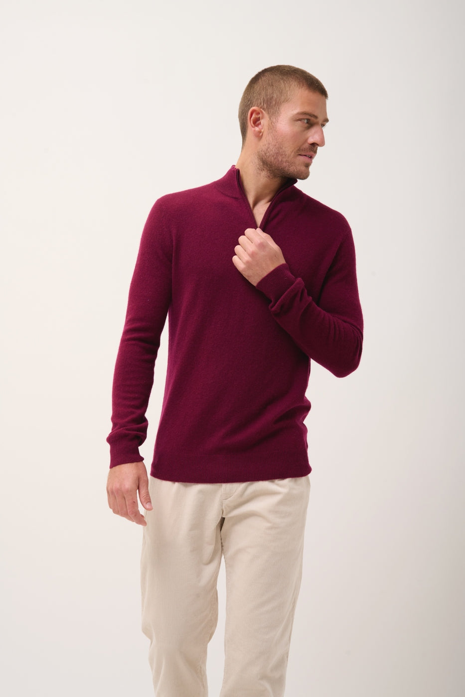 Trucker Sweater - Bradley - Burgundy