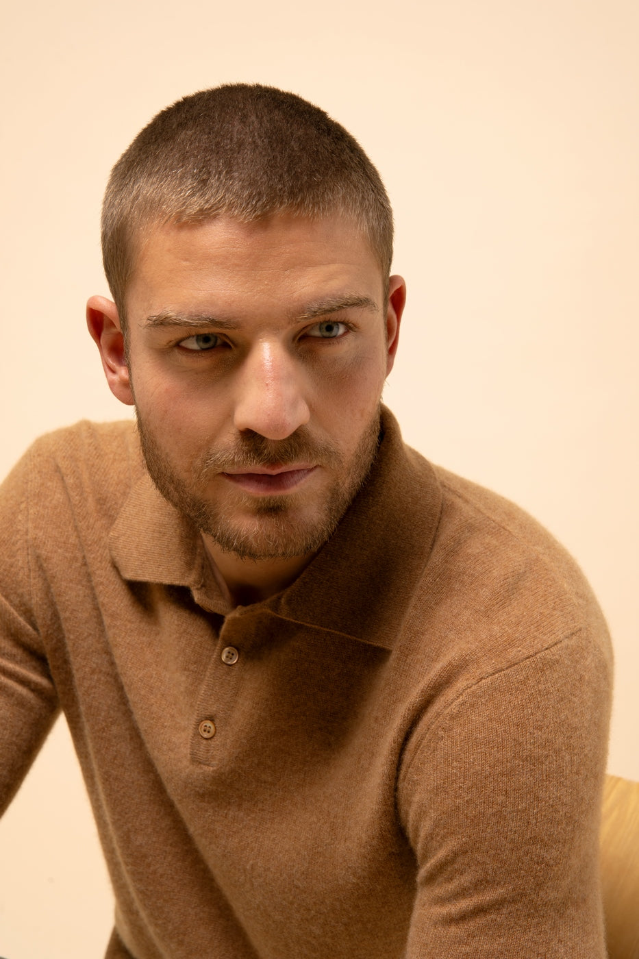 Long Sleeve Polo Shirt - Douglas - Hazelnut
