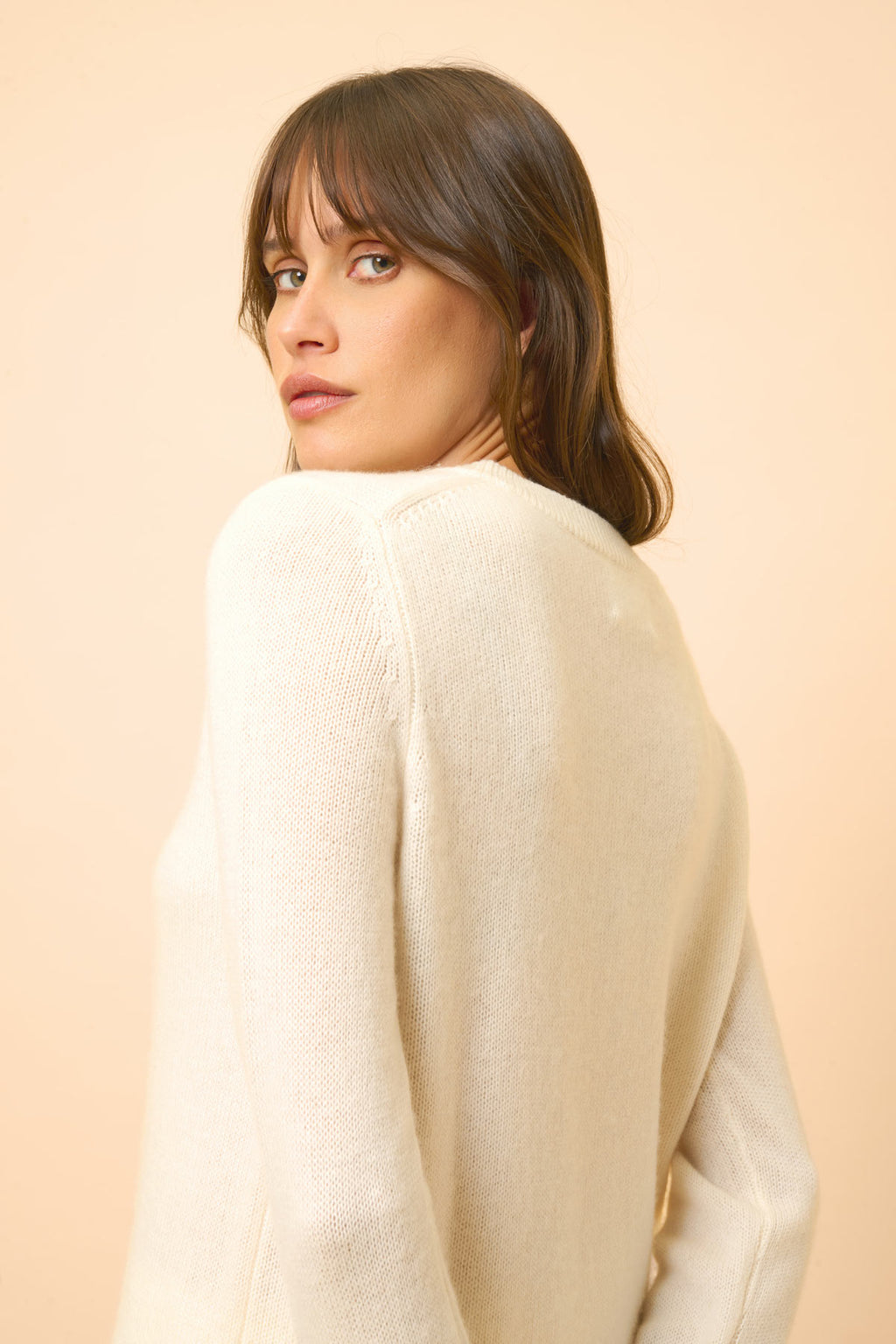 Pull Col Rond 4Fils - Lexini - Ivoire