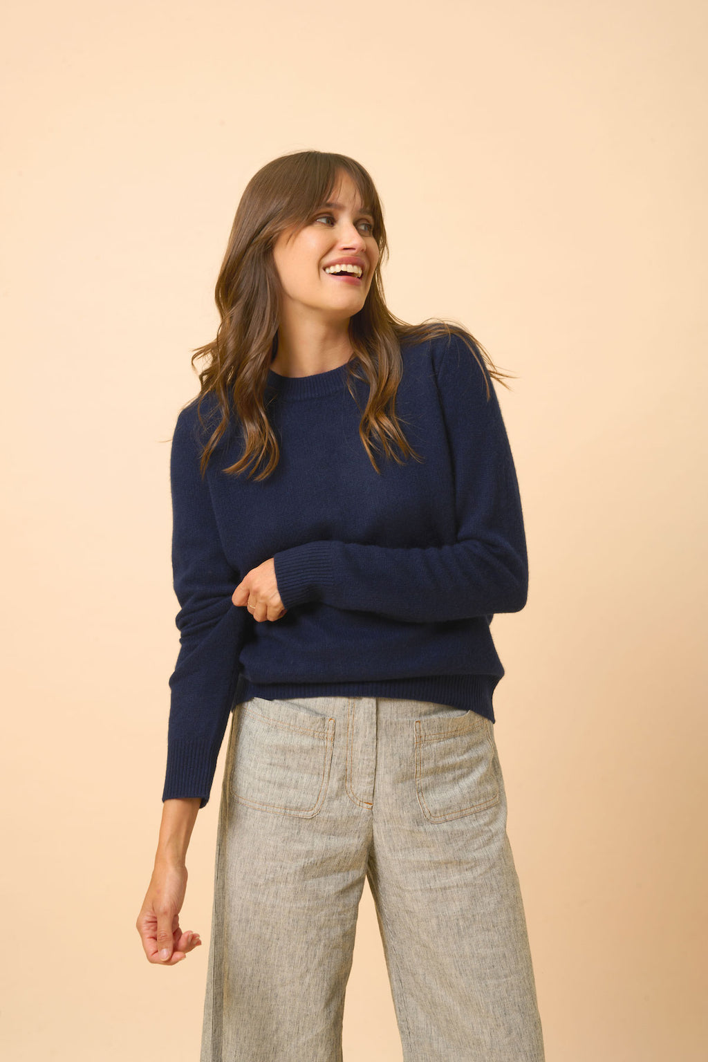 Pull Col Rond 4Fils - Lexini - Navy