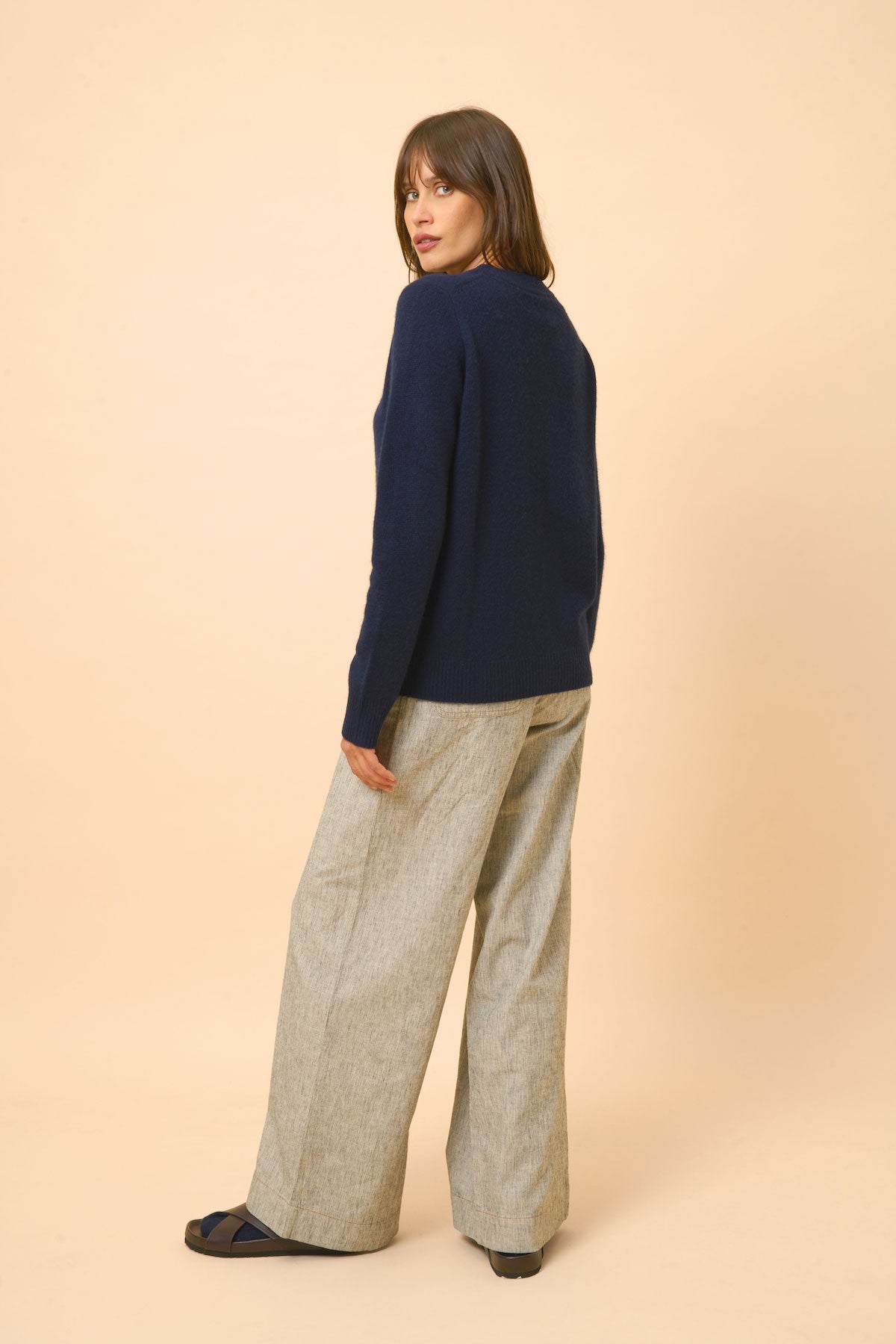 Pull Col Rond 4Fils - Lexini - Navy