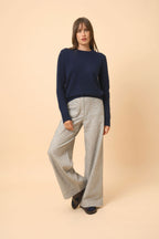 Pull Col Rond 4Fils - Lexini - Navy