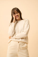 Just Cashmere - Pull Col Rond - Kayla - Ivoire