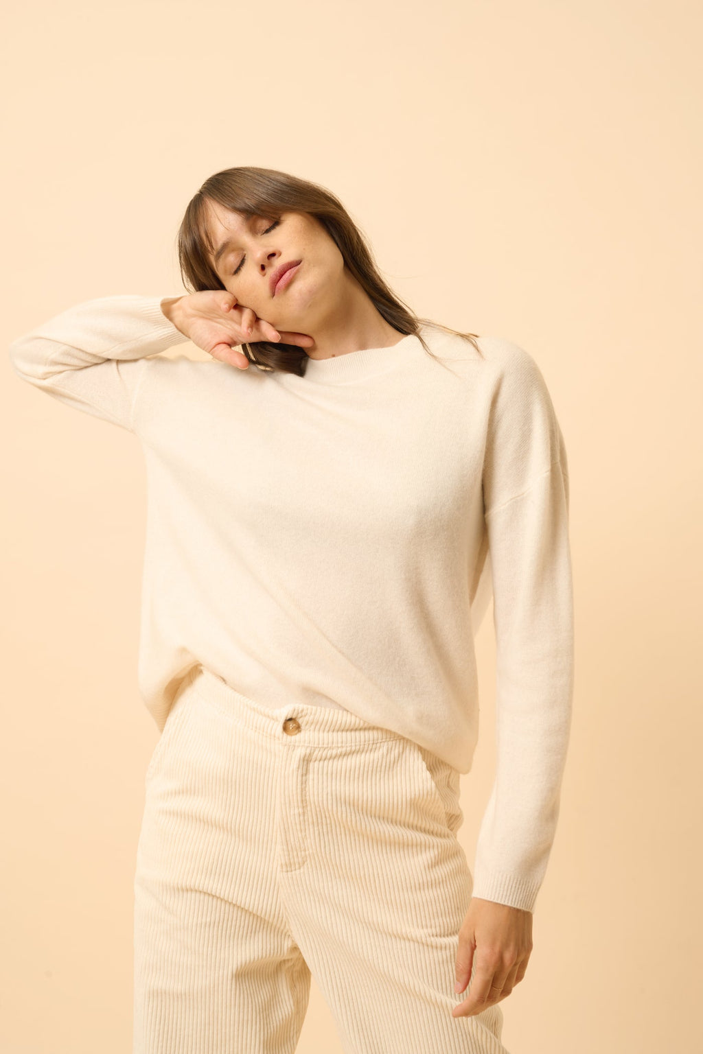 Just Cashmere - Pull Col Rond - Kayla - Ivoire