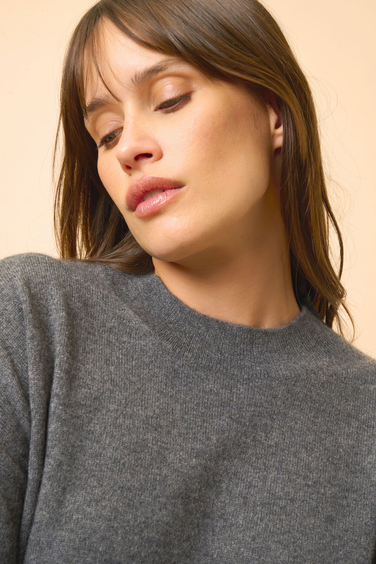 Pull Col Rond - Kayla - Anthracite Chiné