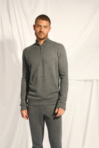 Tröja med dragkedjekrage - Nour - Anthracite Chiné