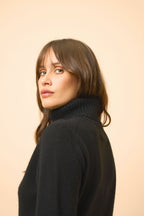 Jersey Cuello Vuelto 4 Hilos - Lucie - Negro