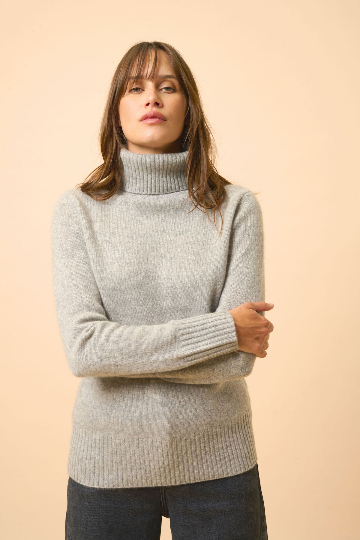 Pull Col Roulé 4Fils - Lucie - Nuage Chiné