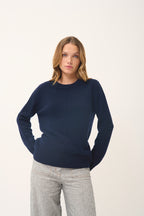 Pull Col Rond 4 Fils - Will - Navy