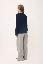 Pull Col Rond 4 Fils - Will - Navy