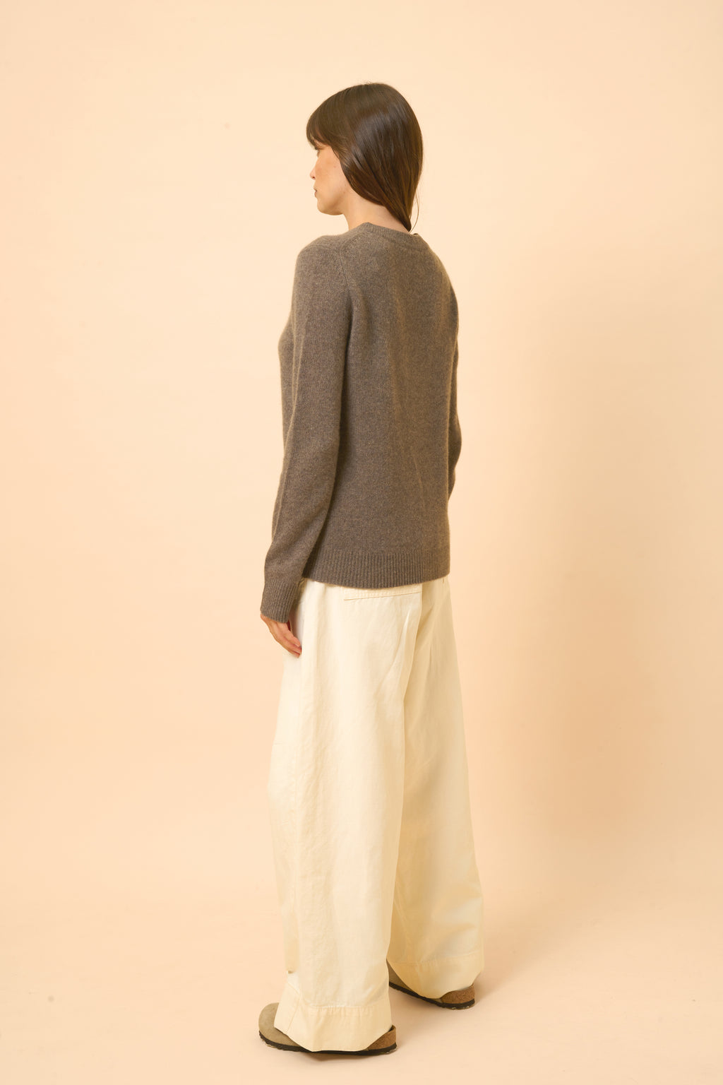Pull Col Rond 4Fils - Lexini - Taupe Chiné