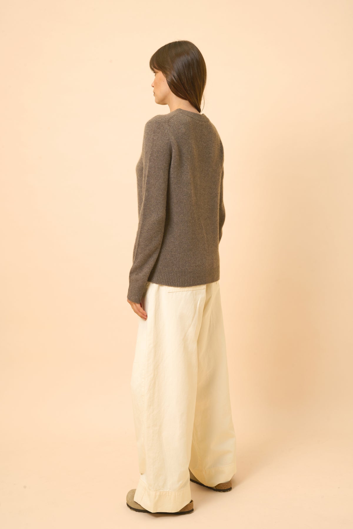 Pull Col Rond 4Fils - Lexini - Taupe Chiné