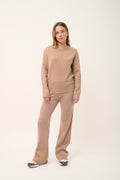 Jersey de cuello redondo 4 cabos - Emma - Camel vigoré