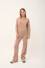 Jersey de cuello redondo 4 cabos - Emma - Camel vigoré