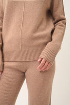 Jersey de cuello redondo 4 cabos - Emma - Camel vigoré