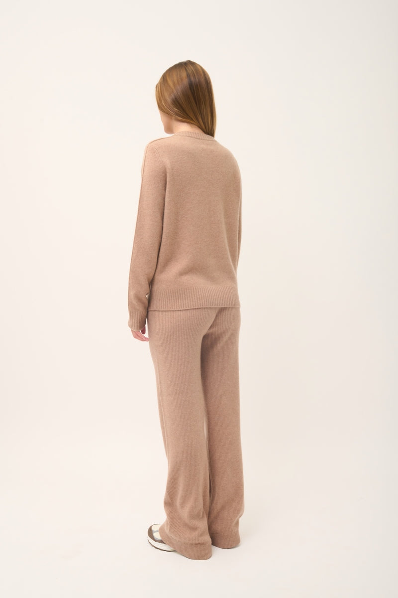 Jersey de cuello redondo 4 cabos - Emma - Camel vigoré