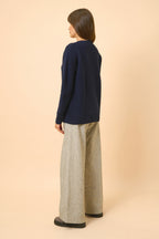 Trui met ronde hals 4-draads - Louna - Navy