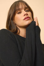 Pull Col Rond 4 Fils - Lexini - Noir
