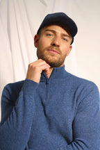 Jersey con cremallera en el cuello - Bradley - Azul océano vigoré