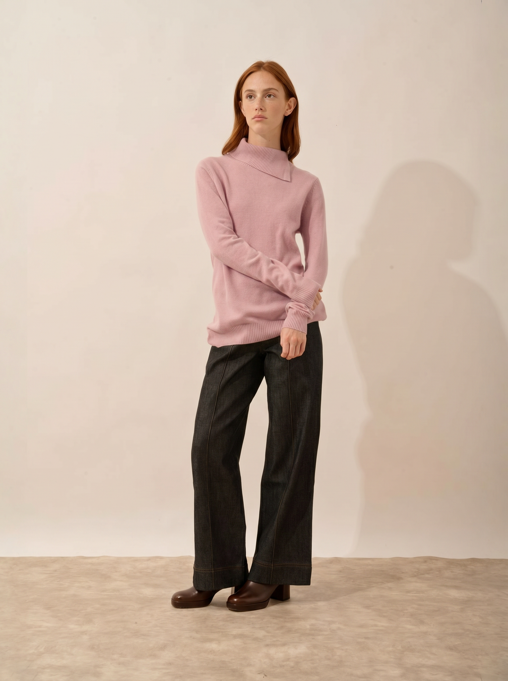 Rullekravestrik Med Knapper - Dundee - Gammelrosa