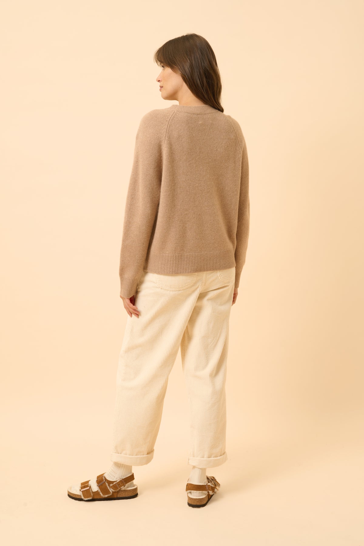 Pull Col Rond 4Fils - Jon - Camel Chiné