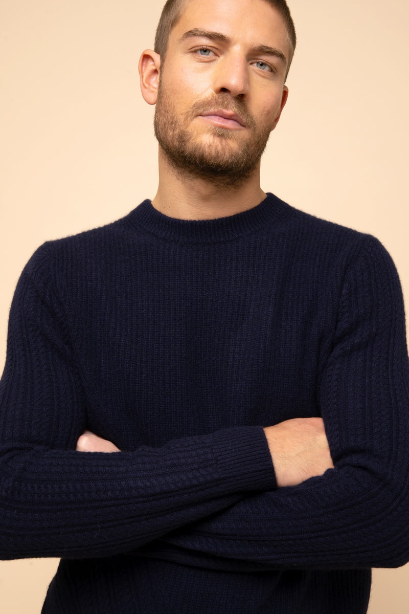 Jersey de Cuello Redondo 4 Cabos Lukka - Navy