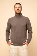 Pull Col Roulé 4 Fils - Noi - Taupe Chiné