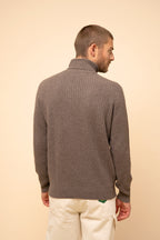 Pull Col Roulé 4 Fils - Noi - Taupe Chiné