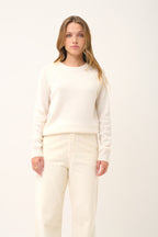 Pull Col Rond 4 Fils - Arequipa - Ivoire