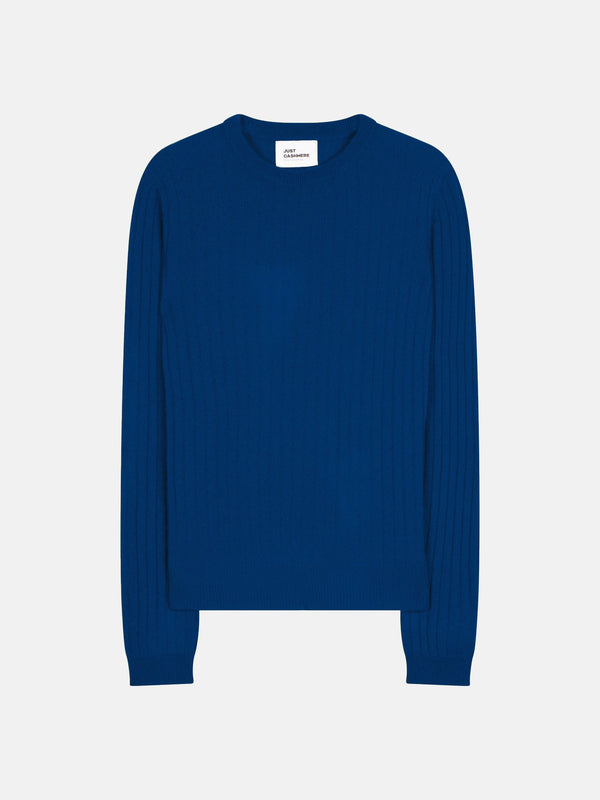 Pull Col Rond Avana - 100% Cachemire 2 Fils - Outremer - Femme