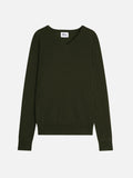 Męski sweter z dekoltem w serek – Walt – 100% kaszmir, 2-nitkowy – Khaki