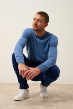Sweter Z Okrągłym Dekoltem - Howard - Niebieski Denim