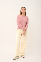 Jersey Cuello Redondo - Jane - Rosa Palo