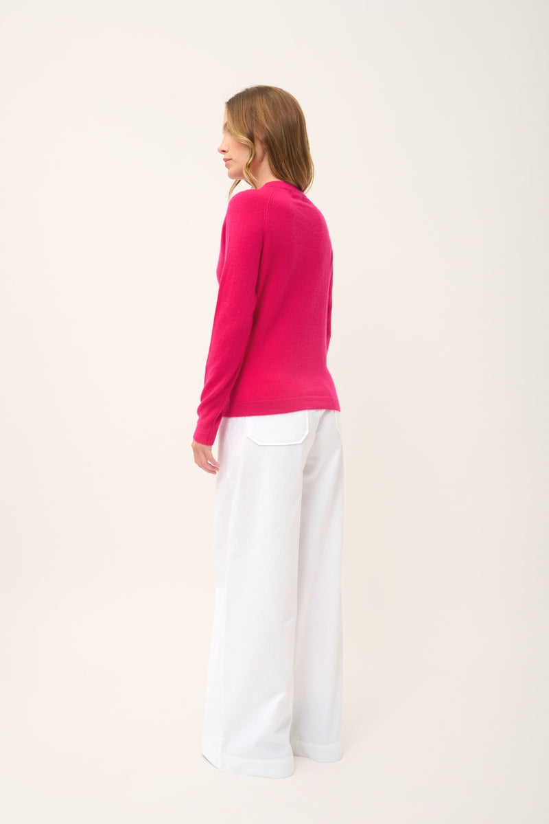 Jersey de Cuello Redondo - Jane - Fucsia