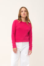 Jersey de Cuello Redondo - Jane - Fucsia