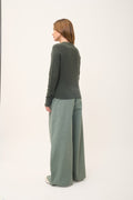 Pull Col Rond - Jane - Kaki Chiné