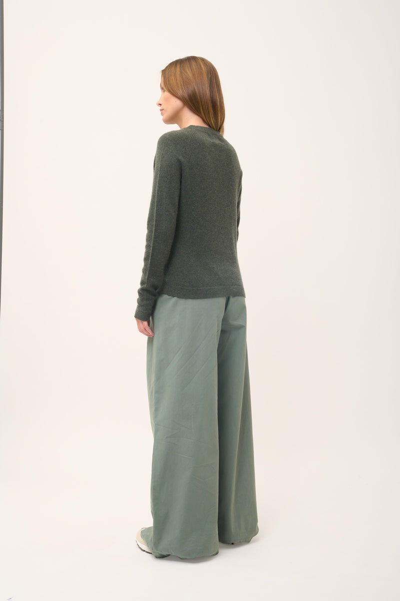 Pull Col Rond - Jane - Kaki Chiné