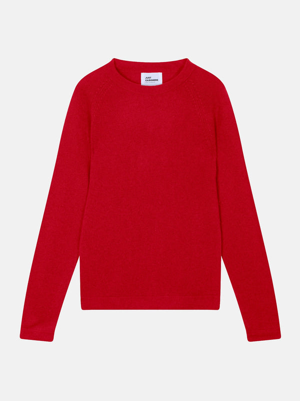 Just Cashmere - Jane Round Neck Sweater - 100% 2-Ply Cashmere - Red - Women