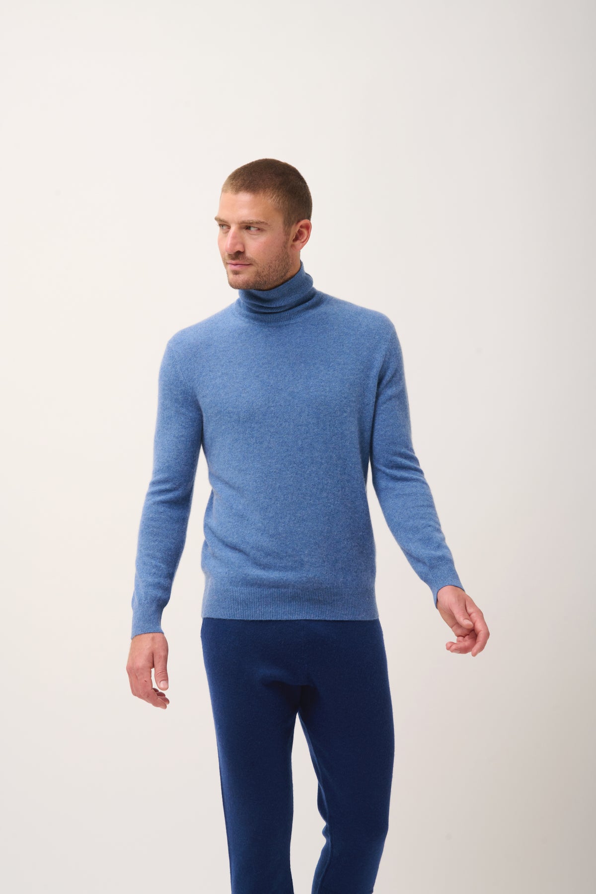 Jersey de Cuello Vuelto - Connor - Azul Denim