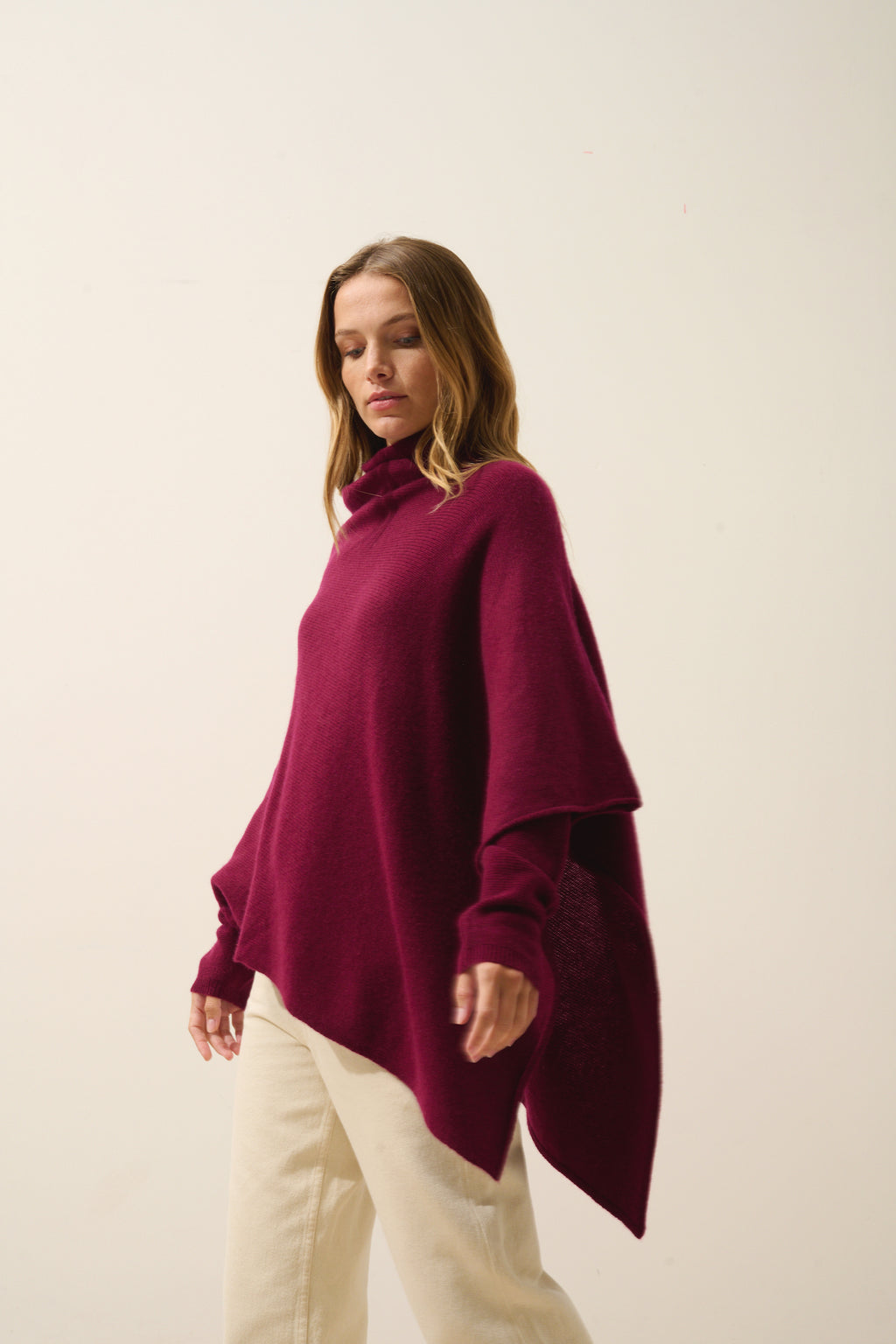 Poncho 4-Draads - Ashley - Bordeaux