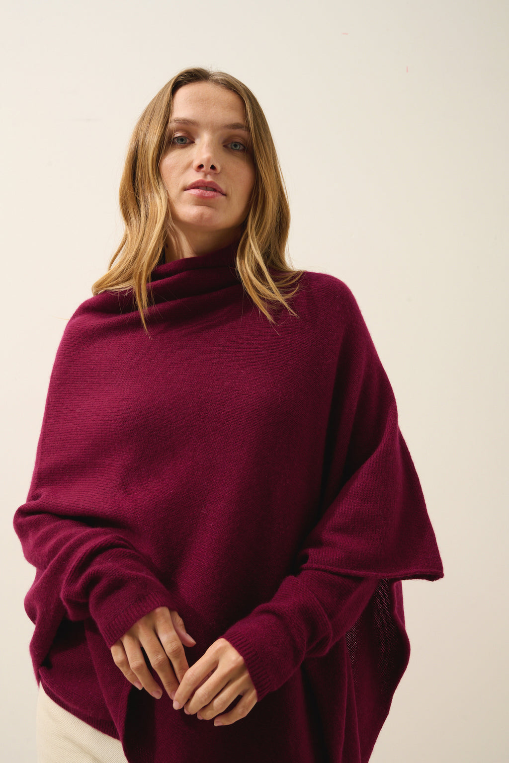 Poncho 4-Draads - Ashley - Bordeaux