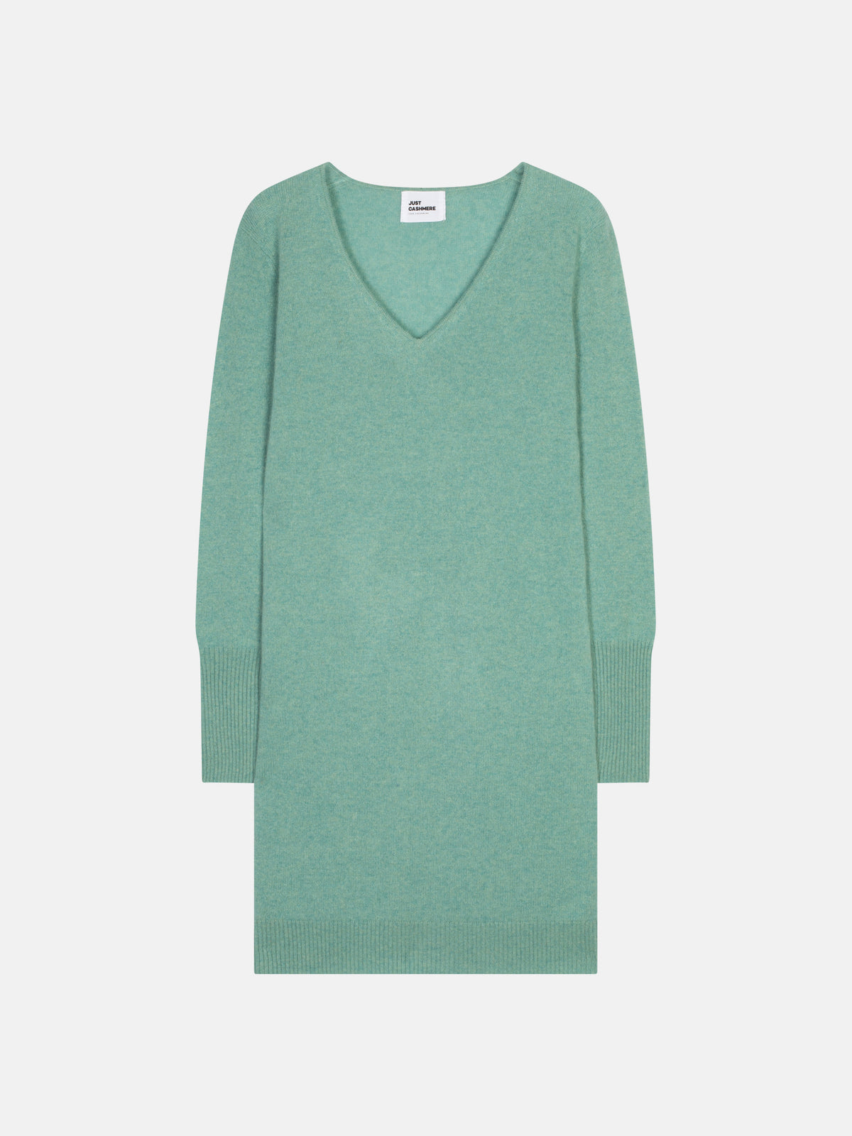 Robe Col V - Tracy - Vert Chiné