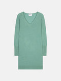 Robe Col V - Tracy - Vert Chiné