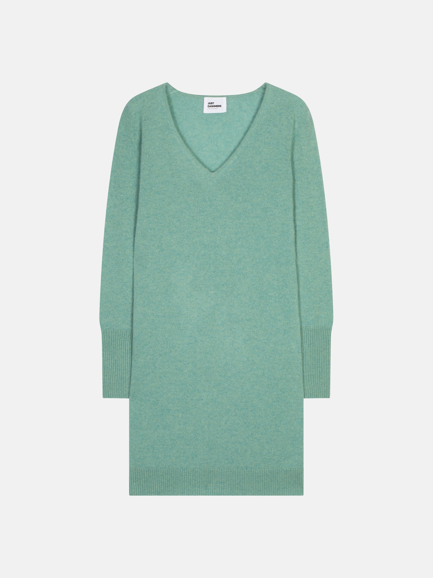 Robe Col V - Tracy - Vert Chiné