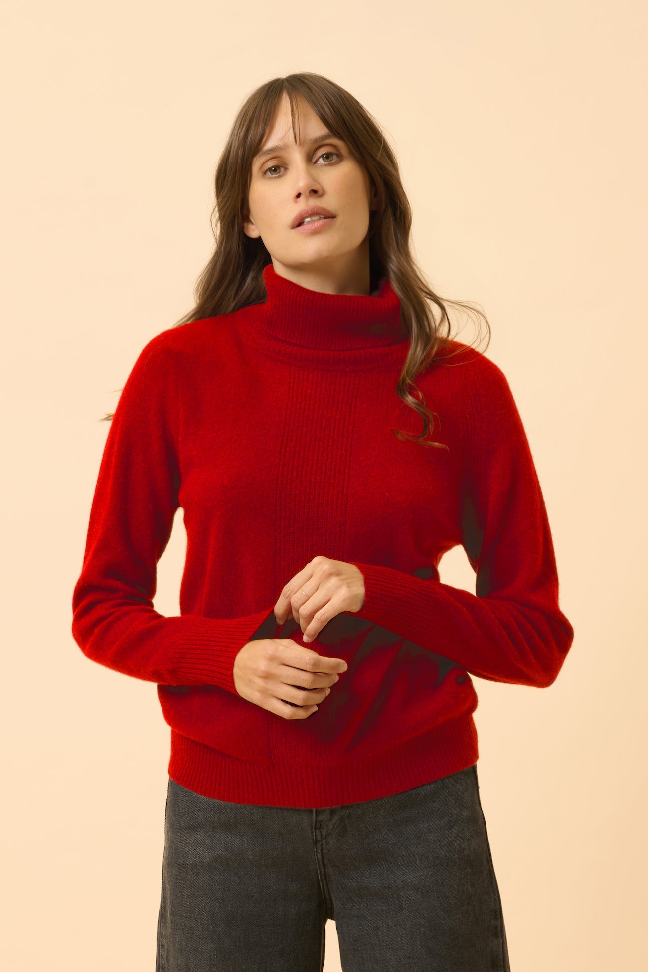 Turtleneck Sweater - Lilly - Red