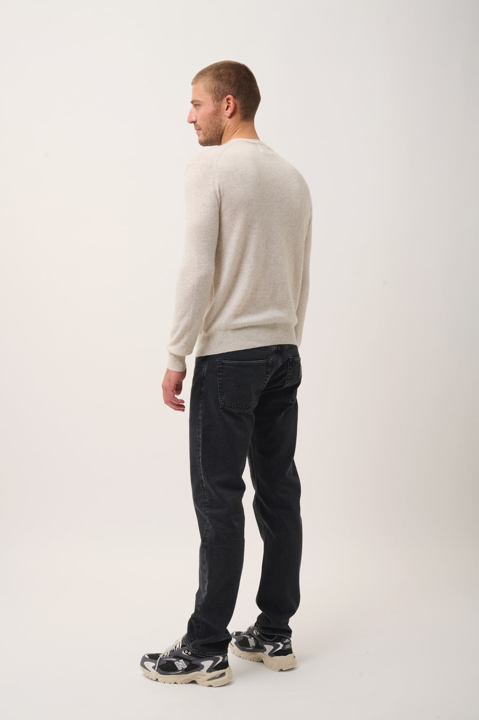 Maglione girocollo - Howard - Grigio perla mélange