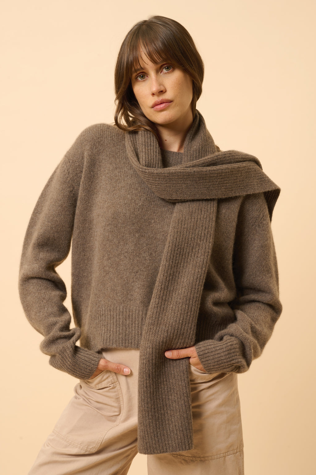 Écharpe 4Fils - Lea - Taupe Chiné