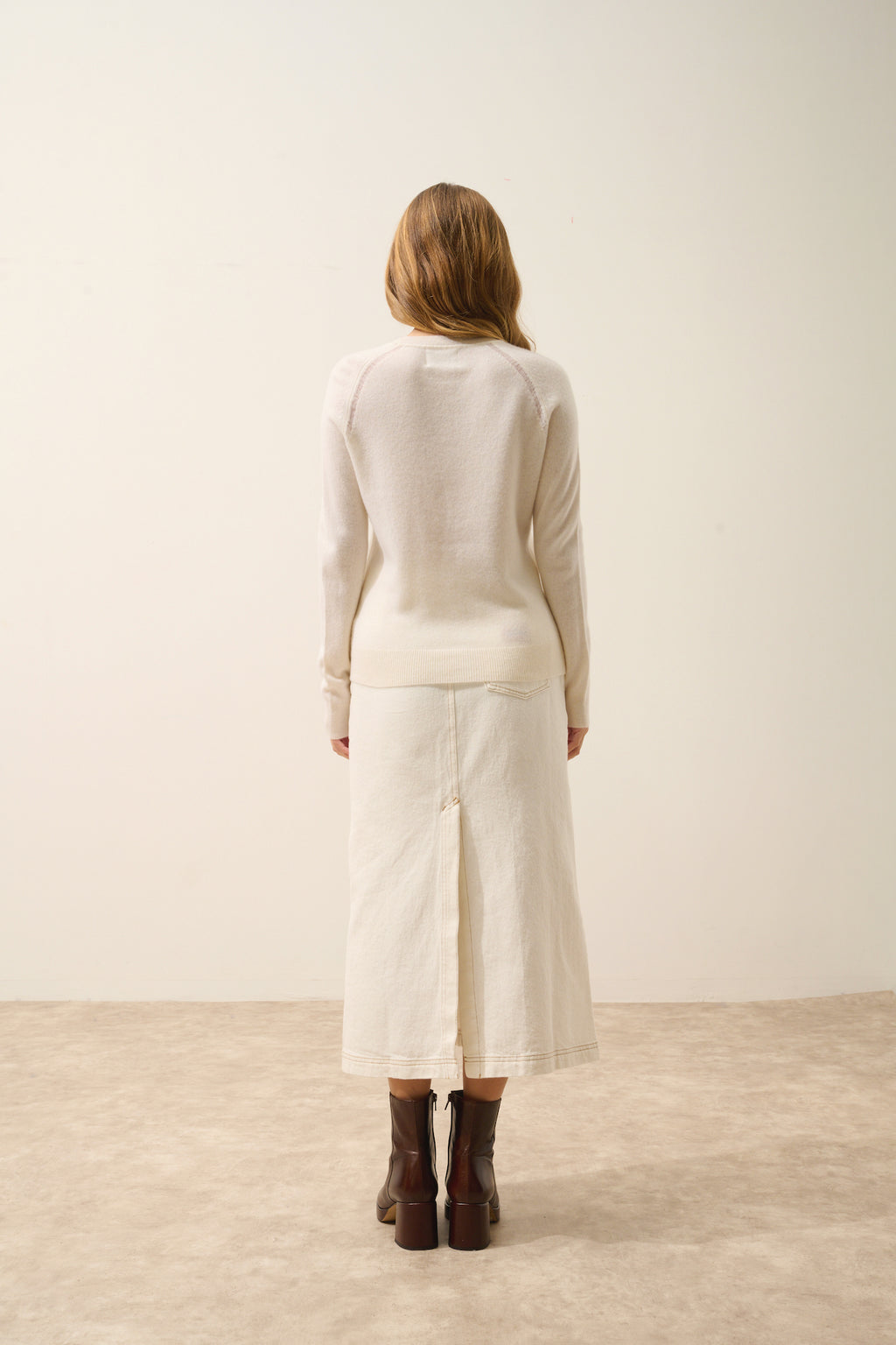 Pull Col Rond - Norena - Neige