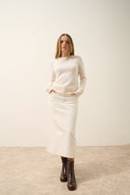 Pull Col Rond - Norena - Neige